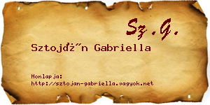 Sztoján Gabriella névjegykártya